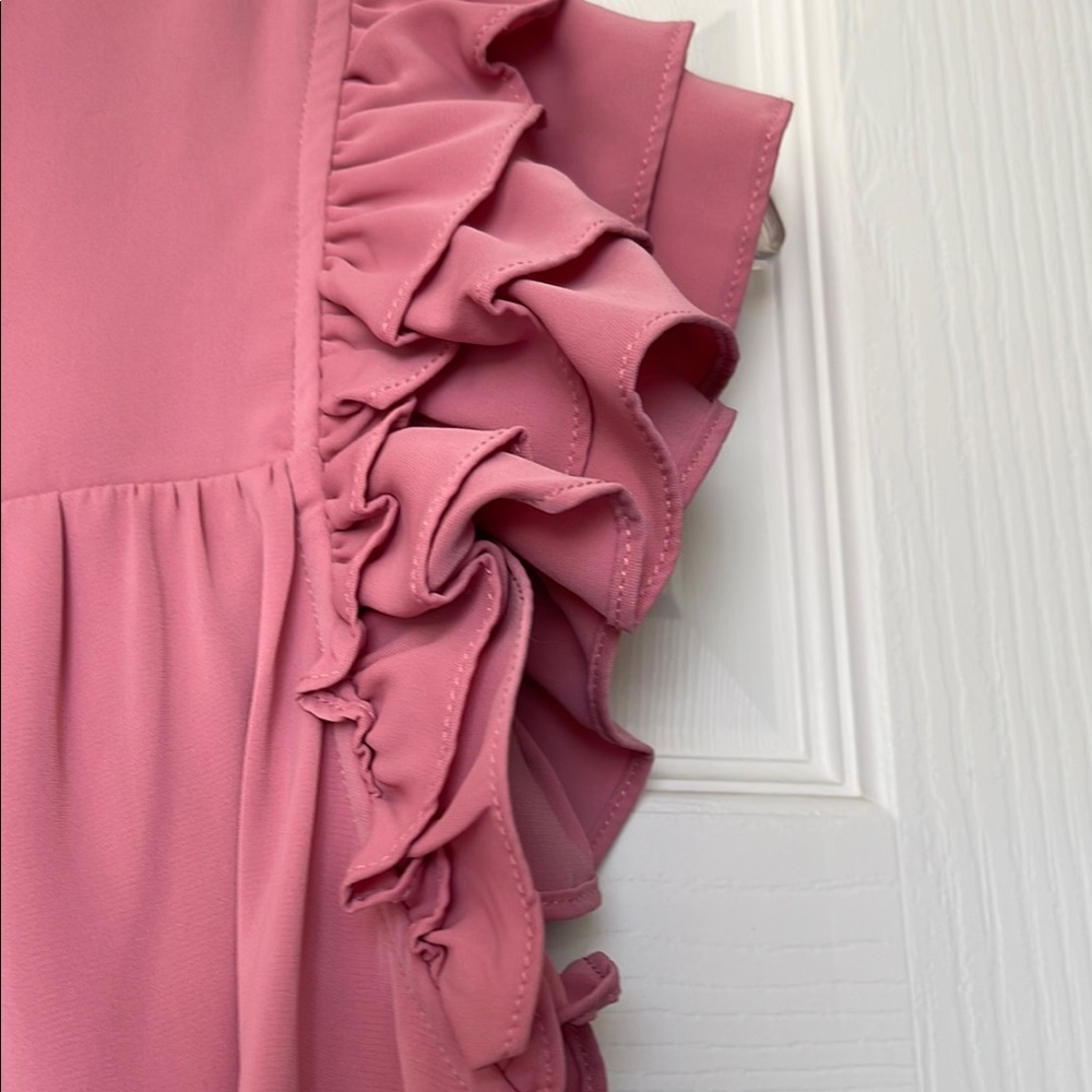 Entro Pink Ruffle Sleeve Blouse - Picture 7 of 11